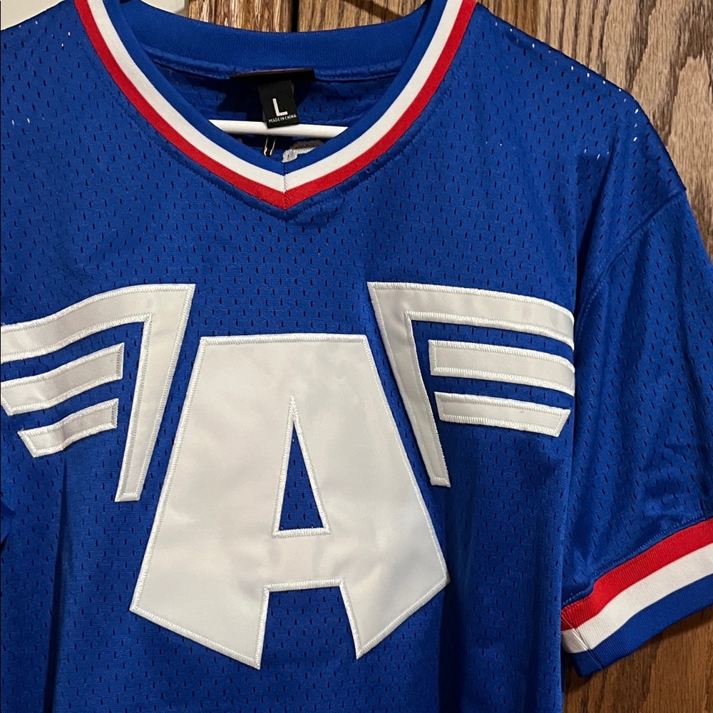 Marvel Blue Jersey with White 'A' and Red Trim